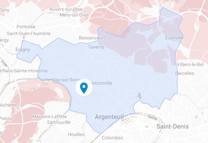 Secteur d'intervention Aquarelle Cormeilles en parisis
